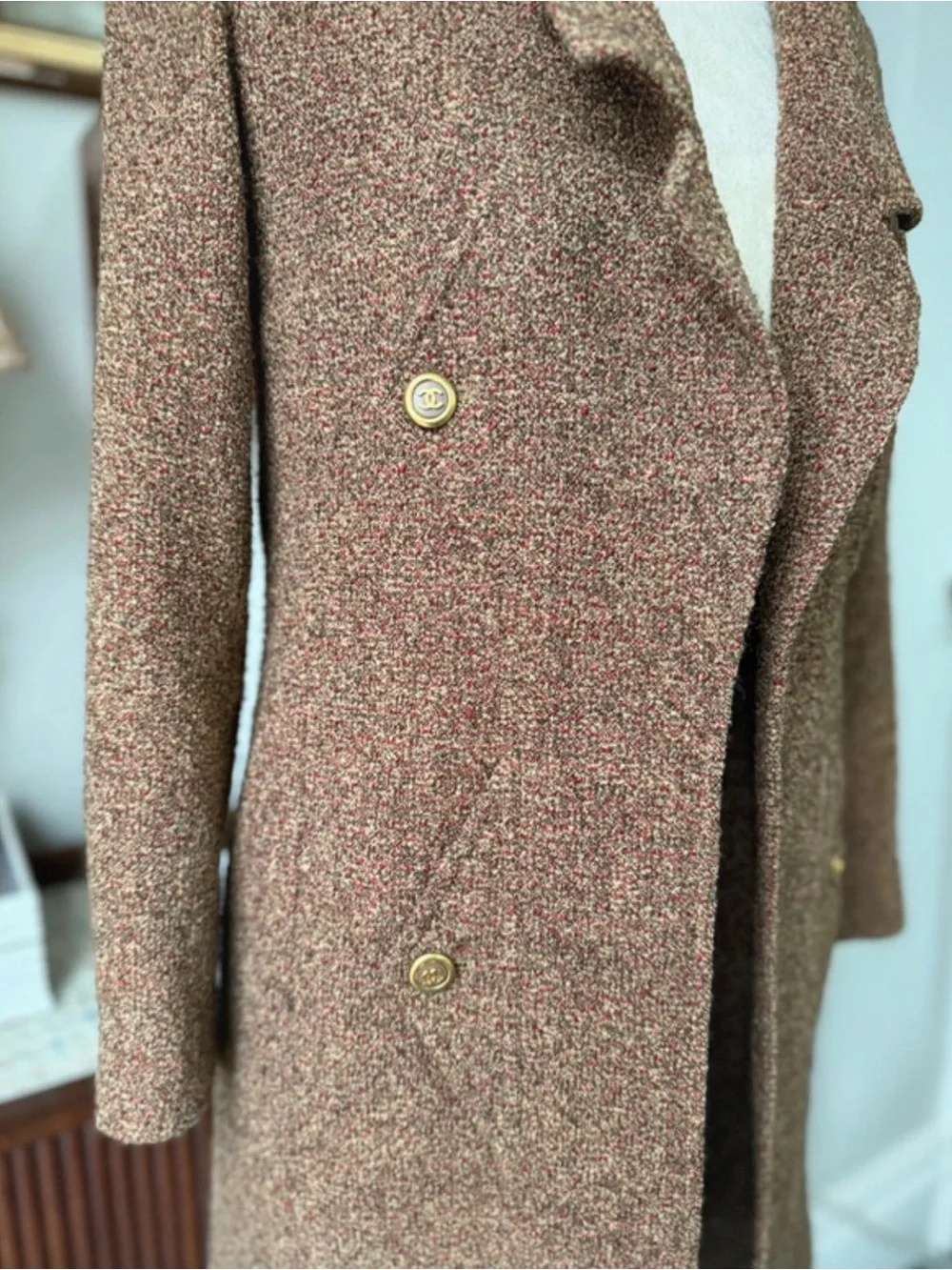 Chanel wool skirt suit set size 34
